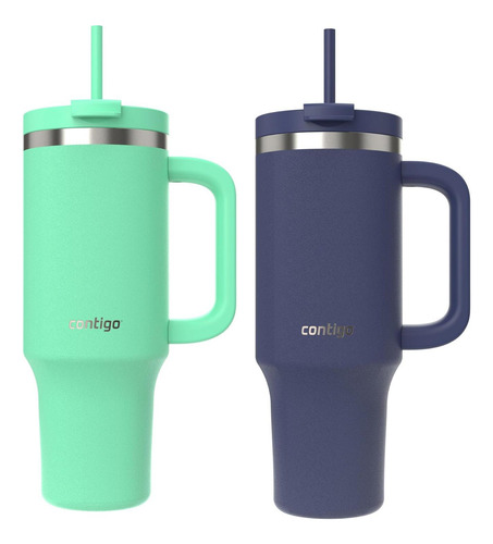 Termo Contigo Vaso Popote 2 Piezas Caliente Frio 1.18 Litros