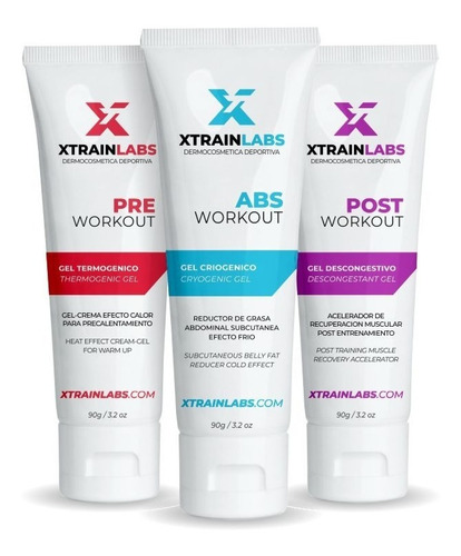 Pack Promoción: Pre, Abs Y Post Gel Reductor Xtrainlabs