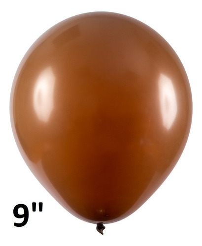 Balão De Látex Marrom - 9 Polegadas - 50 Unidades