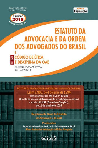 Estatuto Da Advocacia E Da Ordem Dos Advogados Do Brasil E N