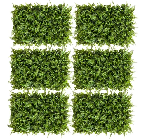 comprar 22 Painéis De Parede Samambaia Cu002F Eucalipto Artificial 60x40