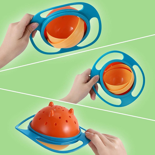 Plato Para Bebes Antiderrames 360° Tazón Giratorio Nada Cae