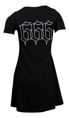 Vestido Bathory 666 Moldal Gotico Rock Metal Hitch