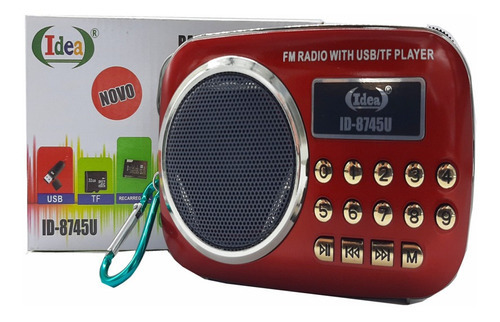 Radio Portatil Recarregavel Com Alca Bluetooth Fm Usb Bivolt Cor Prata