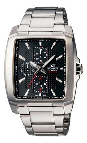 Relógio Masculino Casio Edifice Sport Ef-322d-1av Cor Da Correia Prateado Cor Do Bisel Prateado Cor Do Fundo Preto