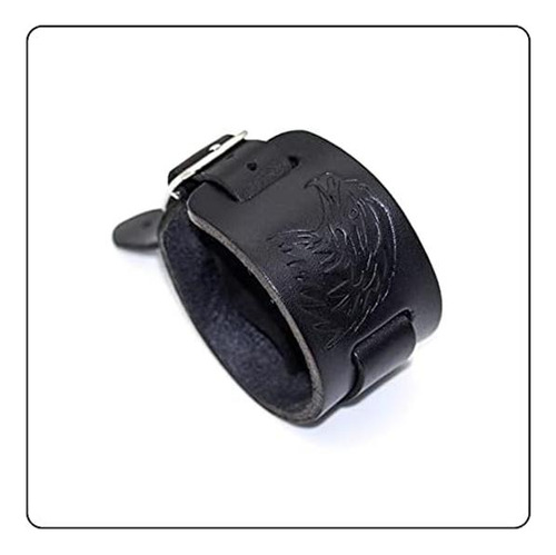 Pulsera Con Hebilla De Cinturón Punk Fusamk, Pulsera De Cuer