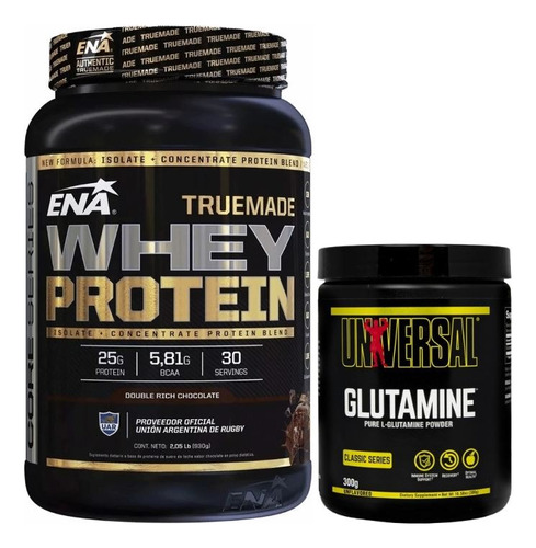 Ena Truemade Whey Protein 2lb + Glutamina Universal 300g 