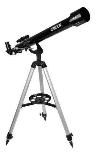 Telescópio Astronômico Refrator Carson Skyseeker 100x 60mm Cor Preto