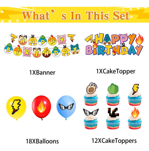 Kit Fiesta Pikachu Globos De Cumpleaños Decoración