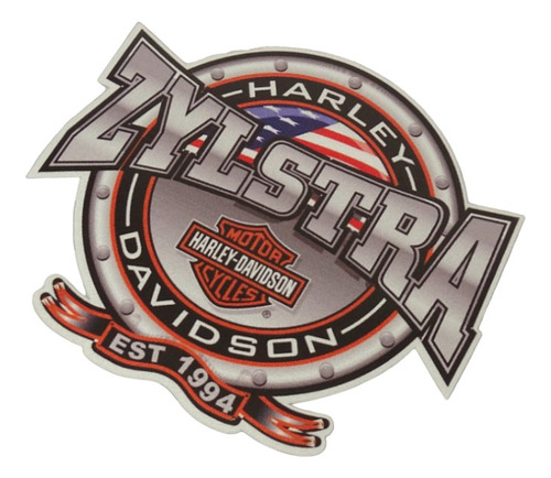 Sticker  Adhesivo Harley-davidnson Zylstra Reflectiva