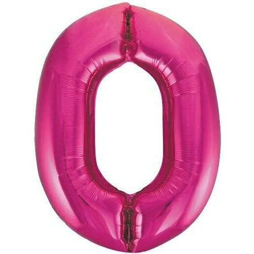 Globo Numero # Jumbo Rosa Fiucha Magenta Met Fiesta Dec 34in Color Numero 0 Fiucha