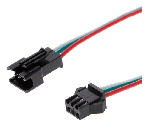 5 X Conector Jst-sm 3 Pines Par Macho Y Hembra Cable 20cm Color Negro