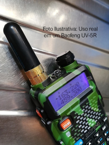 Imagem 7 de 10 de Mini Antena P Rádio Ht Baofeng Uv-5r 777s Uv-9r Etc 5cm Ouro