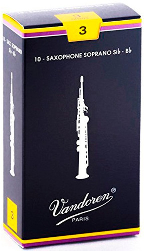Pack De Cañas Vandoren Traditional Sr203 Saxo Soprano N3 X10