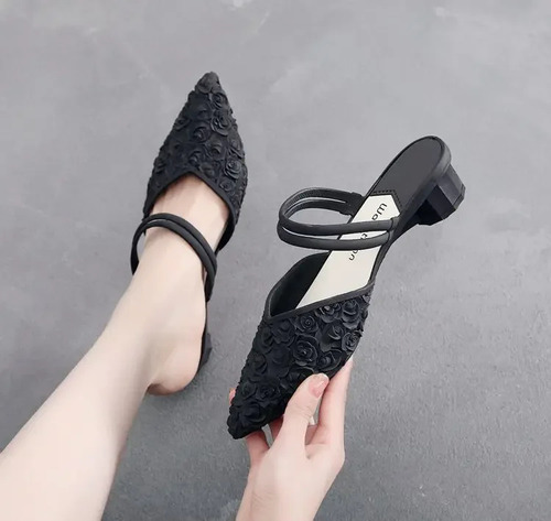 Sandalias Casuales De Tacón Medio Para Mujer, Zapatos De Pla