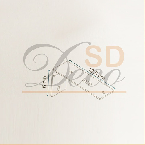 Soporte Escuadra Mensula P/ Riel De Cortinas 12,5 Cm Sd Deco