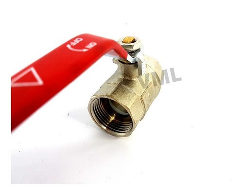 Valvula De Paso Llave Esferica Bronce 1 Pulgada