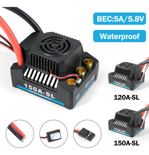 Controle Sem Escova Esc Esc 150a 1/8 Remoto Off-road/brinque