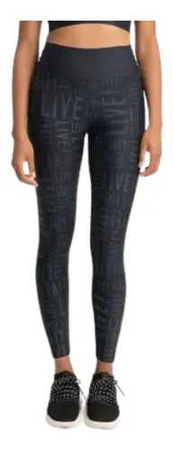 Legging Live! Fitness Essential Eclipse Icon Lux Preto