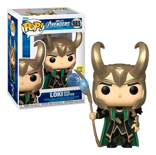 Funko Pop! Loki Con Cetro Marvel Avengers Figura Glow (Usado)