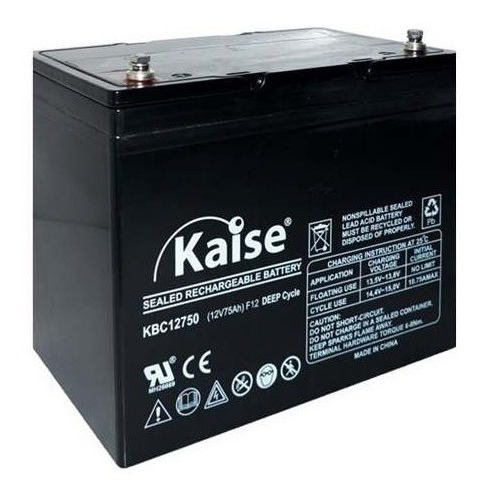 Bateria Uso Náutico 75 Ah 12 Volt Kaise Kbl12750 