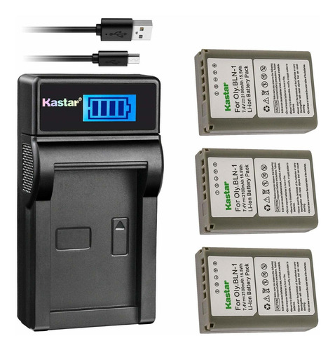 Cargador Usb Lcd Para Bateria Olympus Bln-1 Bln1 Bcn-1 Bcn1