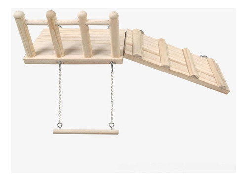 De Percha Parrot Con Ejercicio De Swing Y Escalera Se