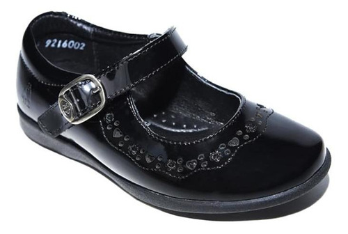 Zapato Niña Hush Puppies 1017 Piel Charol Negro Escolar 22