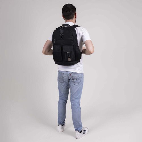 Mochila Juvenil Grande 1818 Chenson Wynni Unisex Multiples Bolsillos