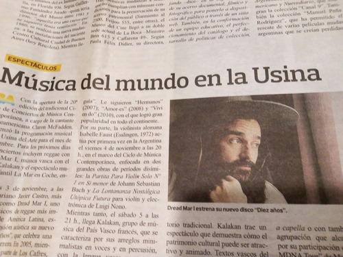 Nota - Aniversario Museo Del Cine Argentino - Clarin - (Usado)