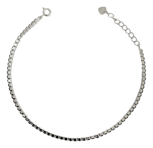 Pulsera Ajustable Flexible Zirconias Made In Thailand S925 Color 283161 Diámetro 6 cm Largo 19 cm