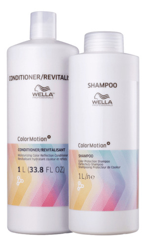 Kit Wella Color Motion Shampoo 1000ml Y Acondicionador 1000ml