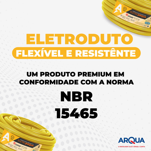 Eletroduto Flexível Corrugado Amarelo 3/4 25mm 50 metros