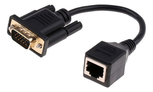 Adaptador Ethernet Vga 15pin Extensor Macho A Rj45 Red