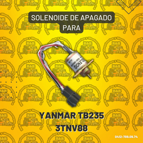 Solenoide De Apagado Para Yanmar Tb235 3tnv88