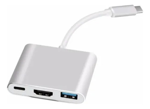 Hub 3en1 Usbc A Usb-c Hdmi 4k Usb 3.0 Para iPad Air 5ta 2022