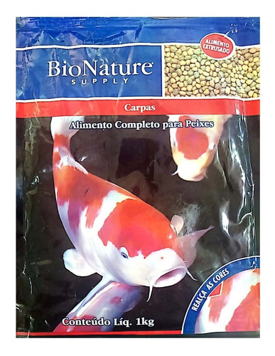 Ração Para Peixes Ornamentais E Carpas Realça As Cores 1kg