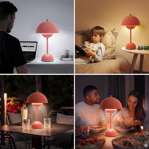 Moderna Lámpara De Mesa Inalámbrica Con Forma De Hongo, Lámp