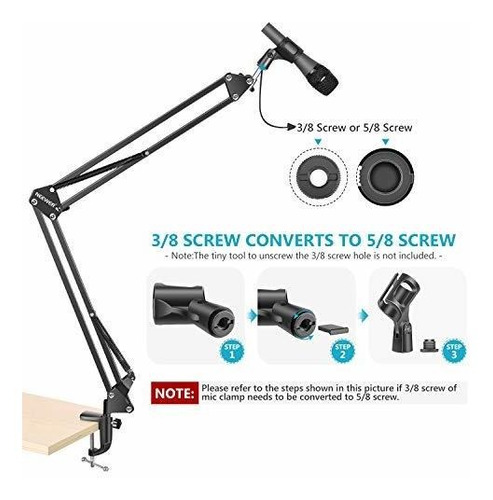 Neewer: Micrófono Ajustable De Suspension Boom Scissor Arm