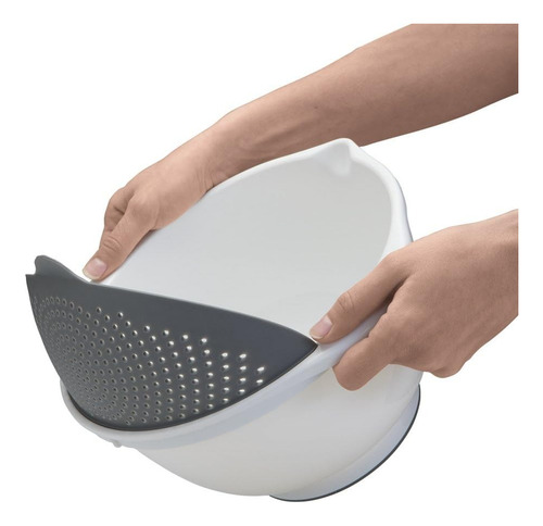 Bowl Y Escurridor 2 En 1 Metaltex Blanco