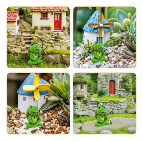 Estatua De Rana Pescadora, Figura De Rana Para Jardín, Estan
