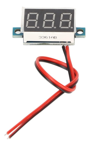 Mini Voltímetro Digital De 0.36 Pulgadas, 2 Cables De Cc De 