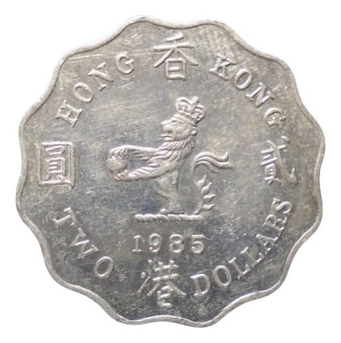 Hong Kong 2 Dollars Años: 1975-1992 X Pieza Hk#01