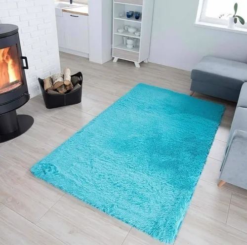Bajada De Cama Alfombra Unicolor De Peluche 60x210cm