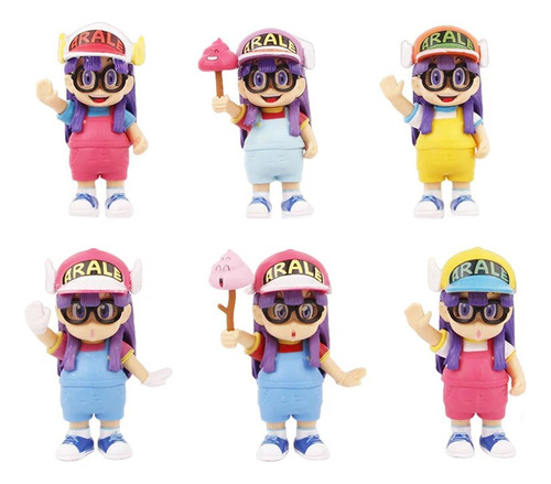 6 Figuras De Acción De Anime De Arale, Modelo De Juguete, Re