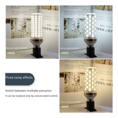 White Light (6000k) - Plum Blossom Gold E12-20w - Yrl