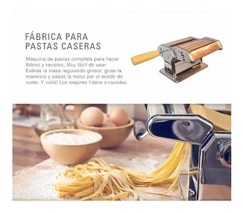 Maquina Fabrica Pastas Acero Fideos Raviolera Tallarin Cinta