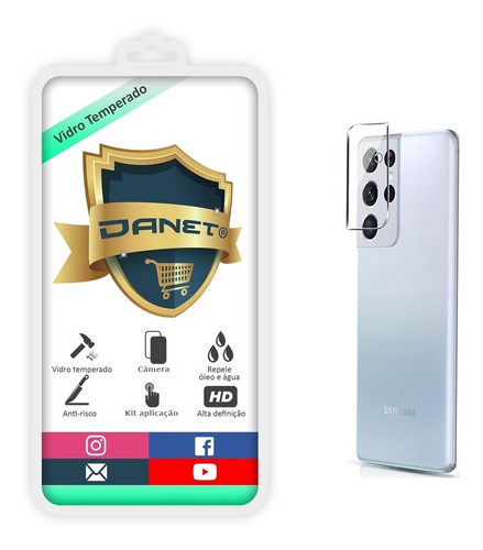 Película De Nano Vidro Lente Câmera Galaxy S21 Ultra 6.8 Top