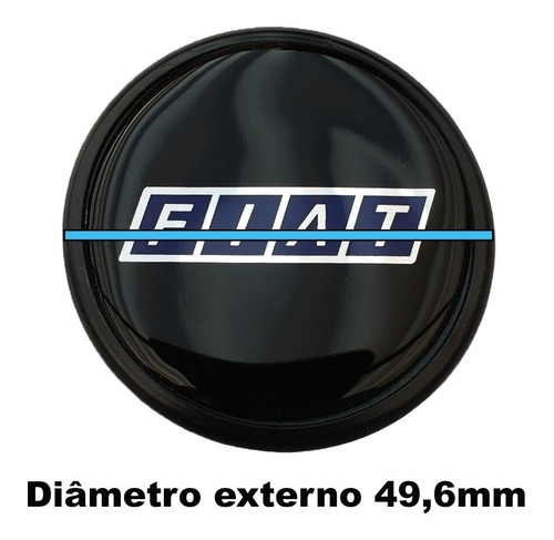 Imagem 4 de 6 de Jogo Calota Miolo Tampa Roda Fiat Uno Premio 49,6mm Preto