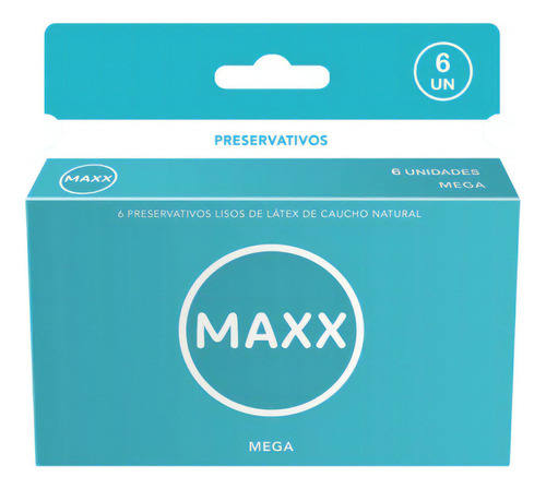 Preservativo Maxx De Látex Mega X 6 Und